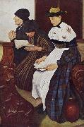 Leibl, Wilhelm, Three Women in Church (mk09)